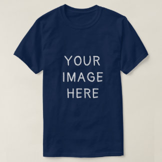 Jouw afbeelding hier – Aangepaste foto Navy T-shirt