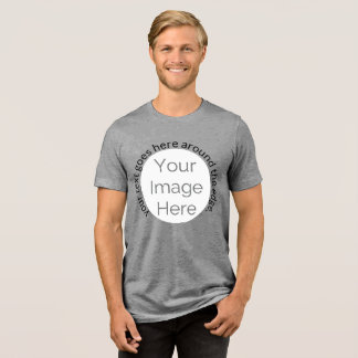jouw afbeelding hier, foto op maat en tekst bachel Tri-Blend shirt