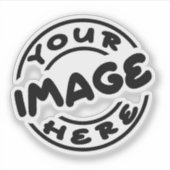 Jouw afbeelding op maat gemaakte vinyl sticker - O (Voorkant)