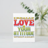Jouw Attitude Love Face Briefkaart (Staand voorkant)