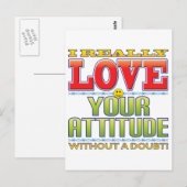 Jouw Attitude Love Face Briefkaart (Voorkant / Achterkant)