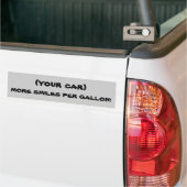 ( JOUW AUTO) Meer glimlach per gallon Bumpersticker (Op Truck)