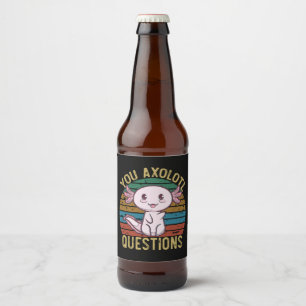 Jouw Axolotl Vragen Retro 90s Grappige Axolotl Bier Etiket