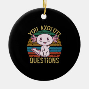 Jouw Axolotl Vragen Retro 90s Grappige Axolotl Keramisch Ornament