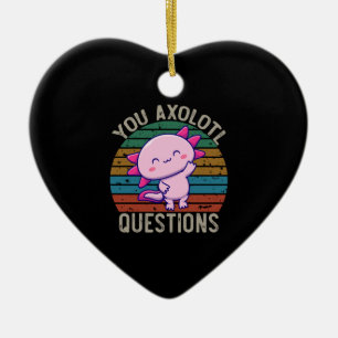 Jouw Axolotl Vragen Retro 90s Vintage Zonsondergan Keramisch Ornament