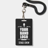 Jouw band Logo Stage Crew Badge (Voorzijde met lanyard)