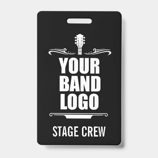 Jouw band Logo Stage Crew Badge (Voorzijde)
