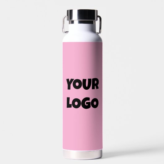 JOUW BEDRIJFSLOGO ROZE WATERFLES (Voorkant)