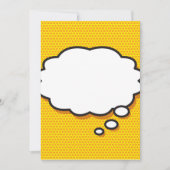 Jouw Bericht Gedachtespeechballon Pret Retro Strip Kaart (Voorkant)