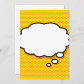 Jouw Bericht Gedachtevormpje Pret Retro Stripboek Kaart (Voorkant / Achterkant)