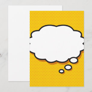 Jouw Bericht Gedachtevormpje Pret Retro Stripboek Kaart