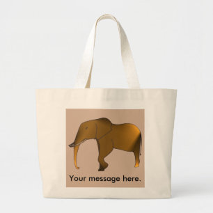 Jouw bericht Moderne Olifant Canvas tassen