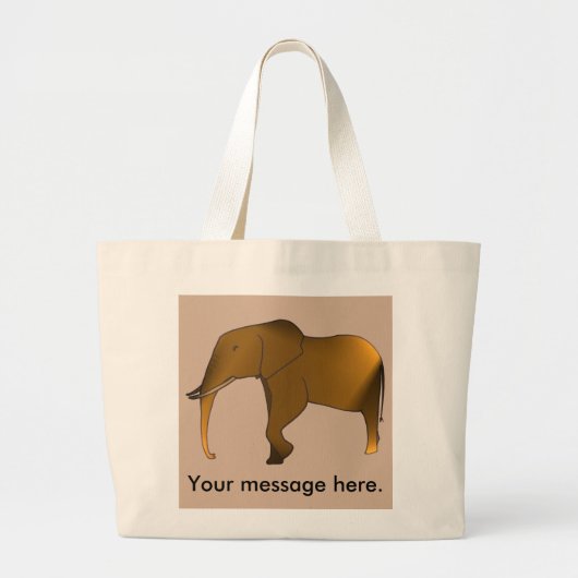 Jouw bericht Moderne Olifant Canvas tassen (Voorkant)
