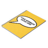 Jouw Bericht Speech Bubble Fun Retro Stripboek Notitieboek (Linkerzijde)