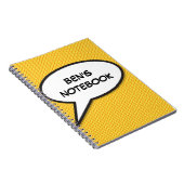 Jouw Bericht Speech Bubble Leuk Retro Stripboek Notitieboek (Rechterzijde)