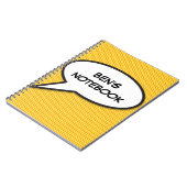 Jouw Bericht Speech Bubble Leuk Retro Stripboek Notitieboek (Linkerzijde)