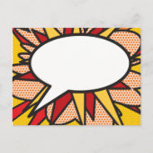 Jouw Bericht Spraakballon Fun Retro Stripboek Briefkaart (Voorkant)