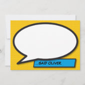 Jouw Bericht Spraakballon Fun Retro Stripboek Kaart (Voorkant)