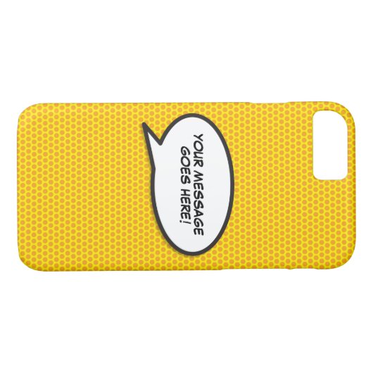 Jouw bericht spraakballon leuk retro stripboek Case-Mate iPhone case (Achterkant (Horizontaal))