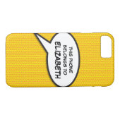 Jouw bericht spraakballon leuk retro stripboek Case-Mate iPhone case (Achterkant (Horizontaal))