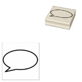 Jouw bericht spraakballon leuk retro stripboek rubberstempel (Gestempeld)