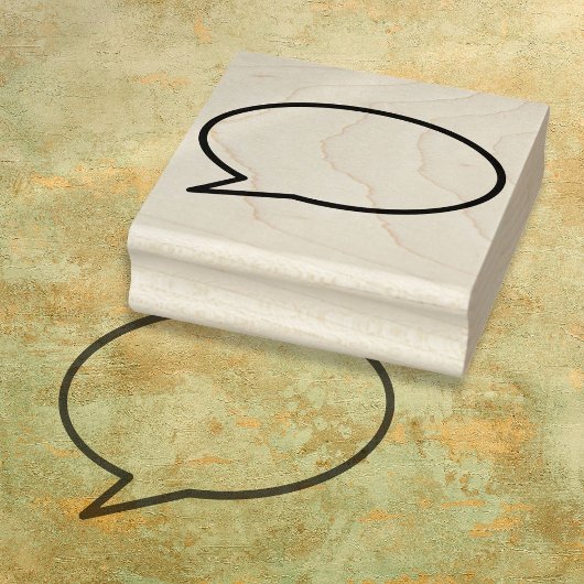 Jouw bericht spraakballon leuk retro stripboek rubberstempel