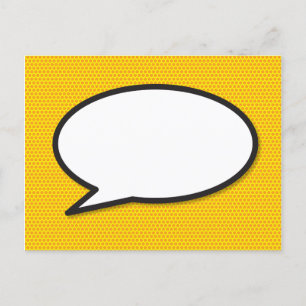 Jouw Bericht Spraakballon Leuke Retro Stripboek Aankondigingskaart