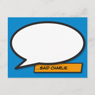 Jouw Bericht Spraakballon Leuke Retro Stripboek Briefkaart