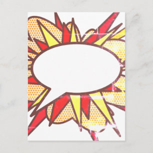 Jouw Bericht Spraakballon Leuke Retro Stripboek Briefkaart