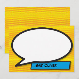 Jouw Bericht Spraakballon Leuke Retro Stripboek Kaart