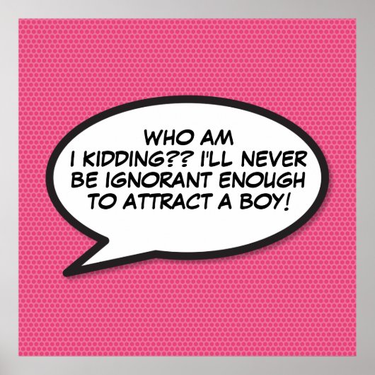 Jouw Bericht Spreekballon Fun Retro Stripboek Poster (Voorkant)