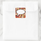 Jouw berichtspraakwolk Leuke retro-stripboek Vierkante Sticker (Tas)