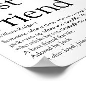 Jouw beste vriend definitie typografisch modern le poster (Hoek)