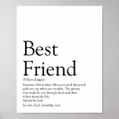 Jouw beste vriend definitie typografisch modern le poster (Voorkant)