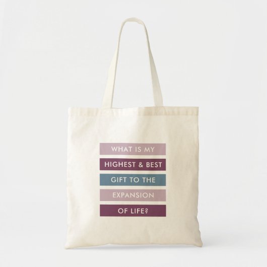 Jouw bijdrage aan het leven Motivatie Tote Bag (Voorkant)