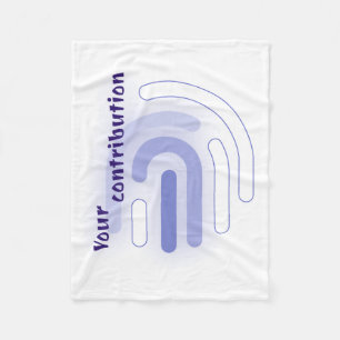 Jouw bijdrage Neon vingerafdruk lichtsticker Fleece Deken