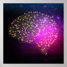 Jouw brein op Bitcoin Poster
