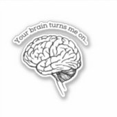 Jouw brein zet me aan op minimalistische sticker (Voorkant)