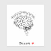 Jouw brein zet me aan op minimalistische sticker (Vel)