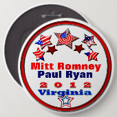 Jouw Candidates Virginia Ronde Button 6,0 Cm (Voorkant /achterkant)