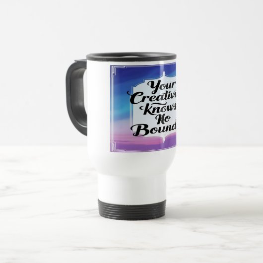 Jouw creativiteit kent geen grenzen 2 reisbeker (Voorkant links)