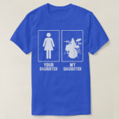 Jouw dochter, mijn dochter Drummer T Shirt Rock N (Design voorkant)