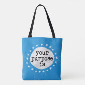 Jouw doel is - Blauwe Canvas tas (Achterkant)