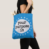 Jouw doel is - Blauwe Canvas tas (Dichtbij)