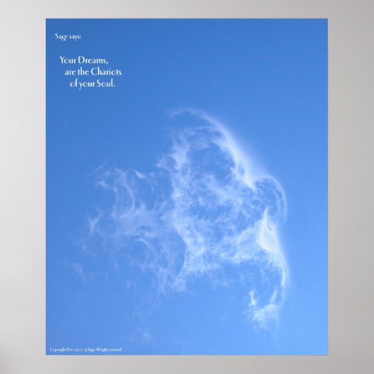 Jouw dromen zijn de Chariots van je soep Poster (Voorkant)
