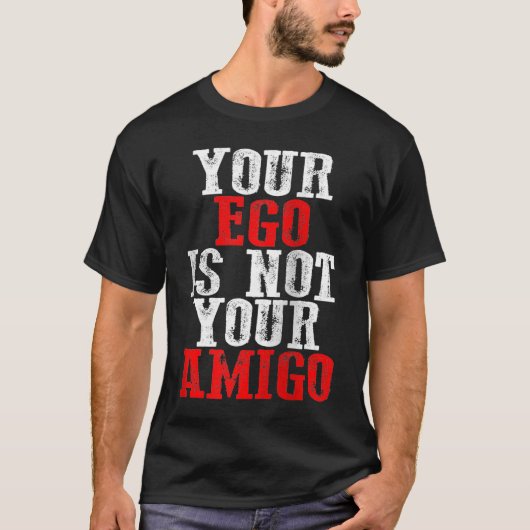 Jouw ego is niet jouw Amigo Raglan honkbal T-shirt (Voorkant)