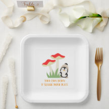 Jouw Eigen Creatie 9" Vierkant Papieren Bord