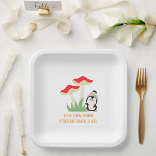 Jouw Eigen Creatie 9" Vierkant Papieren Bord