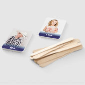 Jouw eigen foto Monogram Bride Groom Weddenschap Handwaaier (Niet-gemonteerd)