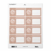 JOUW EIGEN LOGO Beige & Boho Bruine Stippen Etiket (Full Sheet)